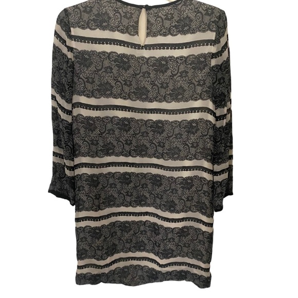 J. Crew‎ Collection Jukes Dress Trompe L’oeil Black Lace Silk Size 4 EUC - Picture 6 of 7